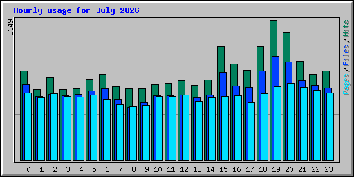 Hourly usage for July 2026